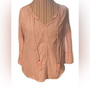 Crown and Ivy pink eyelet blouse in excellent condition see pics